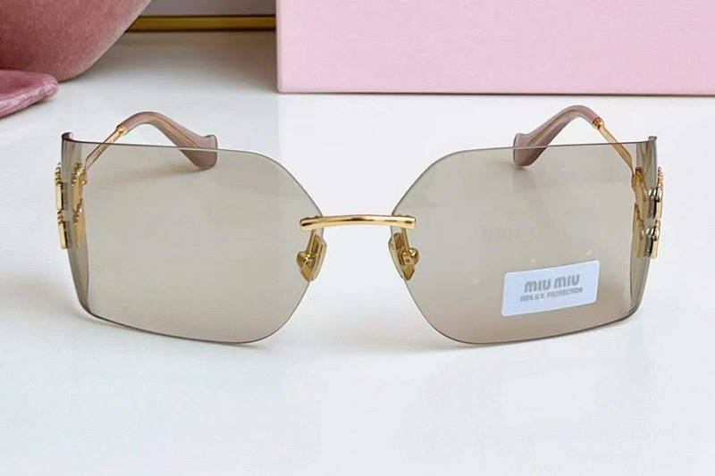 MU54YS Sunglasses Gold Light Brown