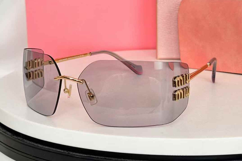 MU54YS Sunglasses Gold Light Gray