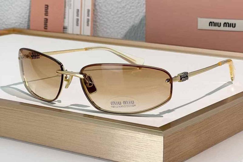 MUA50S Sunglasses Gold Gradient Brown