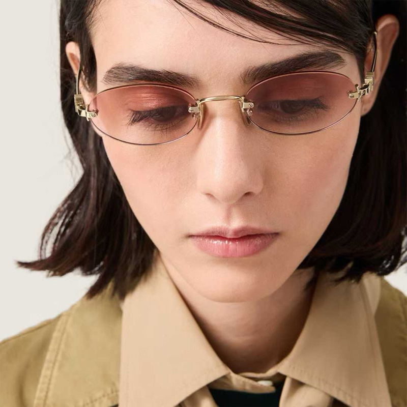 MUA54 Sunglasses Gold Gradient Pink