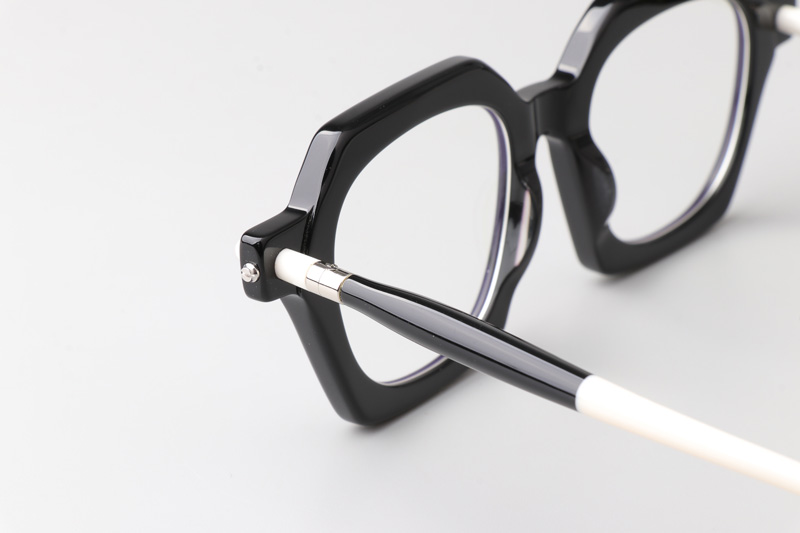 Maske P10 Eyeglasses Black White