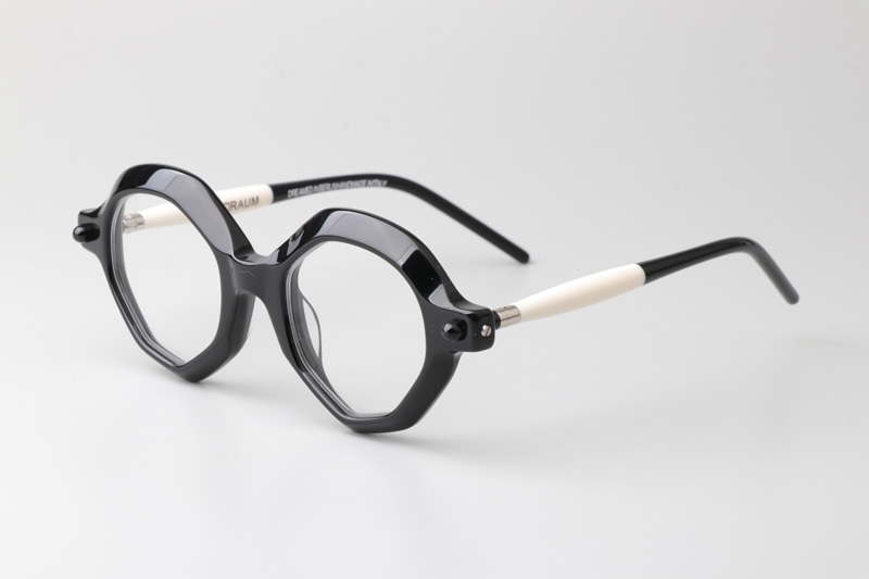 Maske P18 Eyeglasses Black White