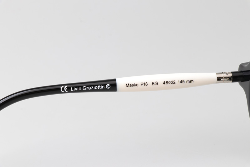 Maske P18 Eyeglasses Black White