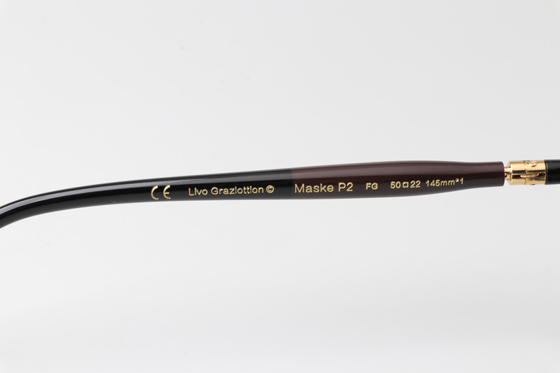 Maske P2 Sunglasses Matte Black Green