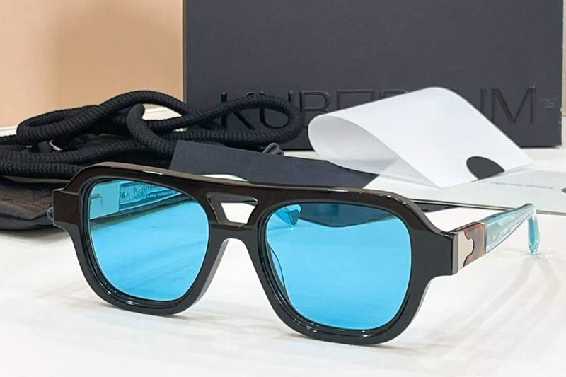 Maske S6 Sunglasses Black Blue Blue