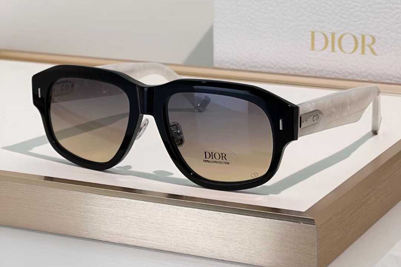 Midnight N1F Sunglasses Black White Gradient Brown