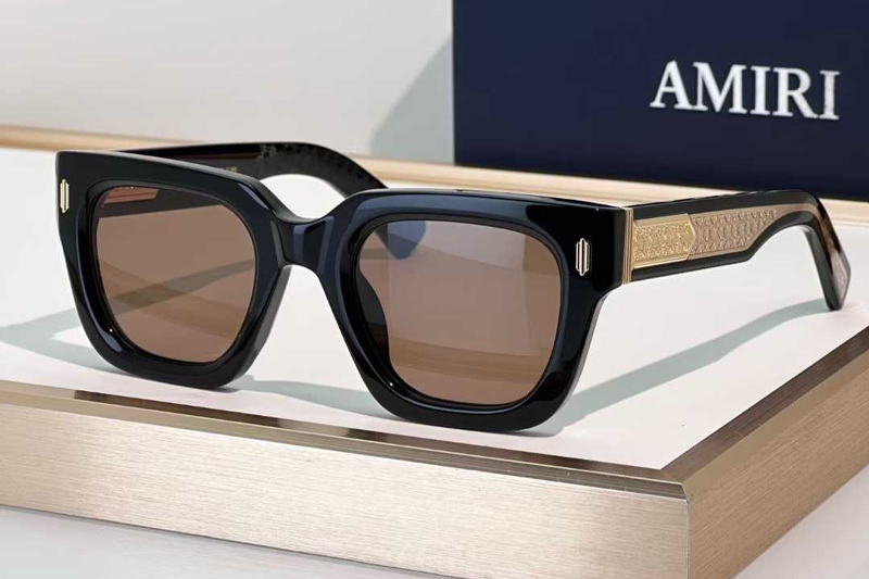 Mulholland Sunglasses Black Gold Brown