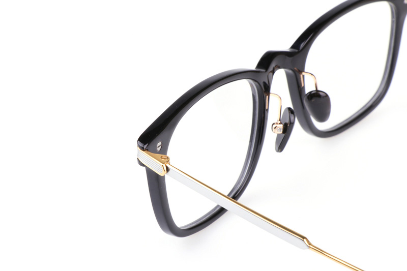 NJT2002 Eyeglasses Black Silver Gold