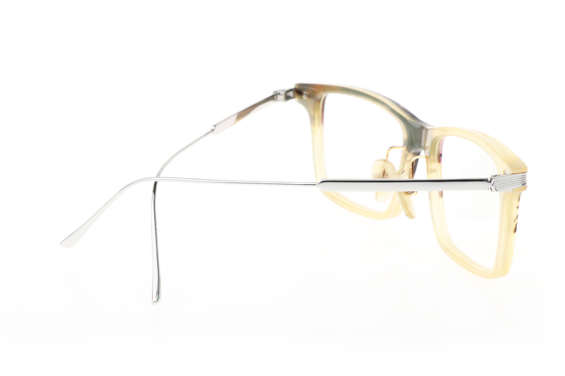 NJT2018 Eyeglasses Brown Yellow Silver