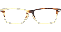NJT2018 Eyeglasses Brown Yellow Silver