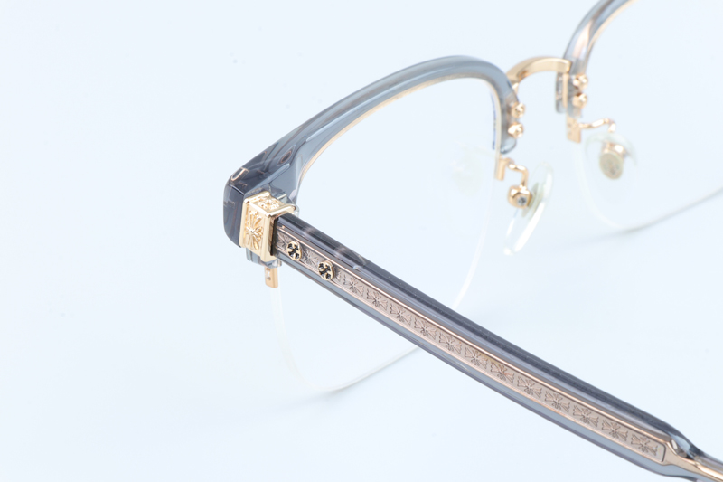 Neeners Eyeglasses Clear Gray Gold