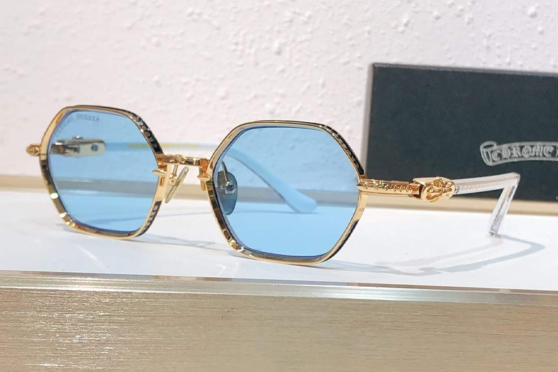 Nip Slip II Sunglasses Gold Blue