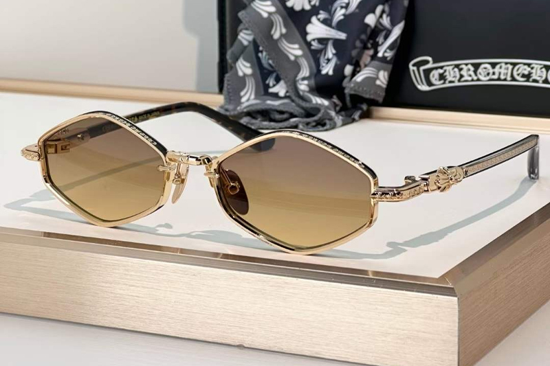 Nip Slip Sunglasses Gold Gradient Brown
