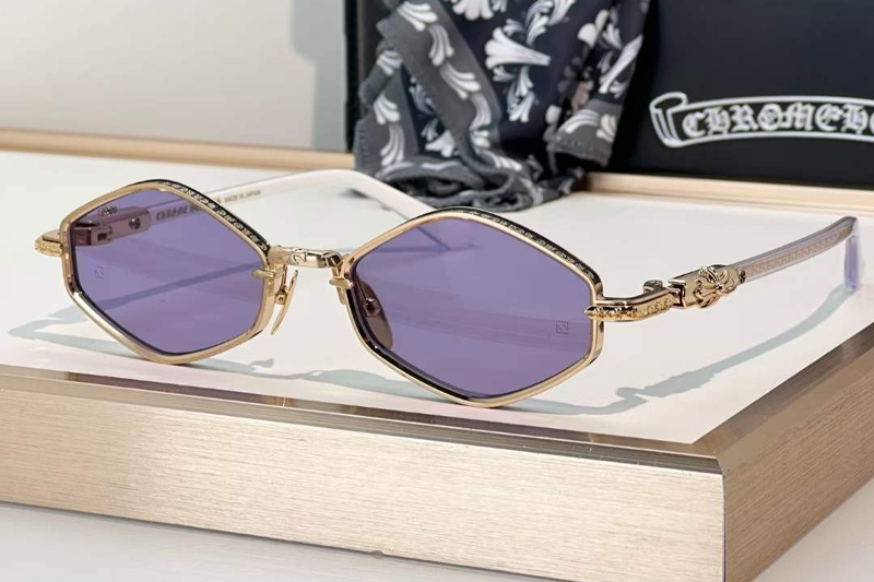 Nip Slip Sunglasses Gold Purple