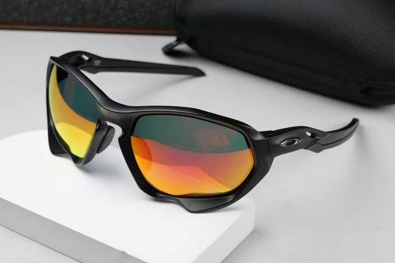 OO9019A Sunglasses Black Red Flash