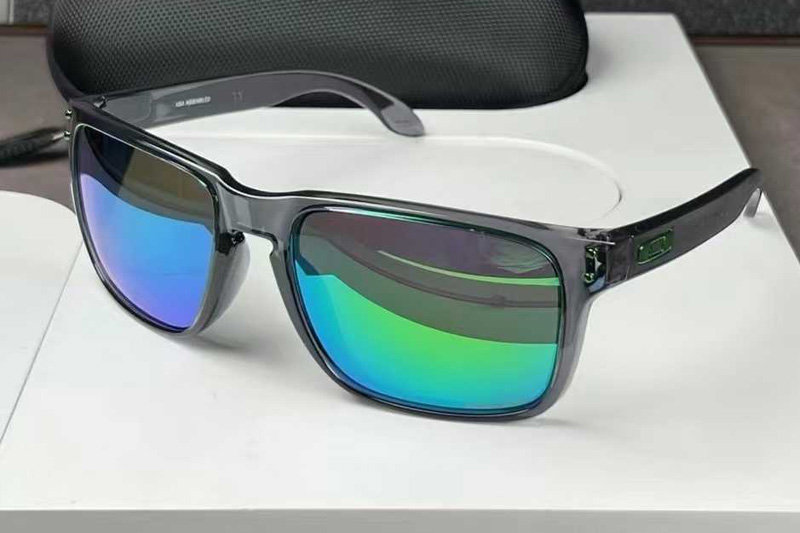 OO9417 Sunglasses Gray Green Flash