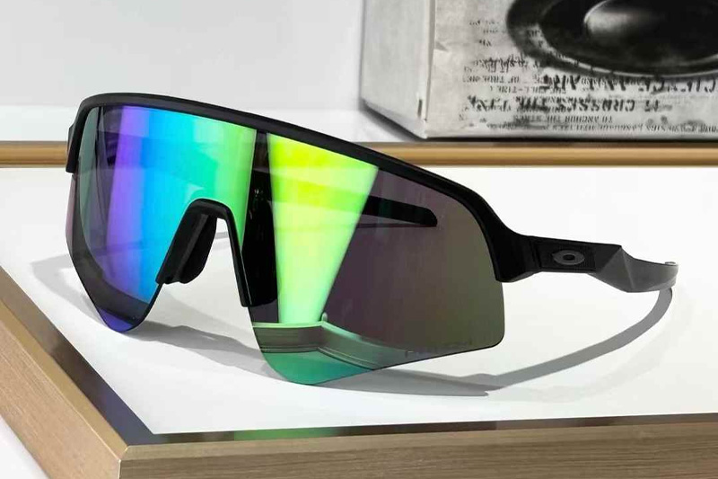 OO9465 Sunglasses Black Green Flash