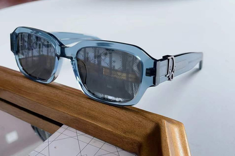 Oblique S2I Sunglasses Blue Silver Logo