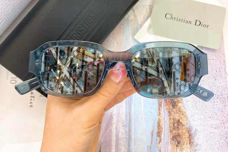 Oblique S2I Sunglasses Blue Silver Logo