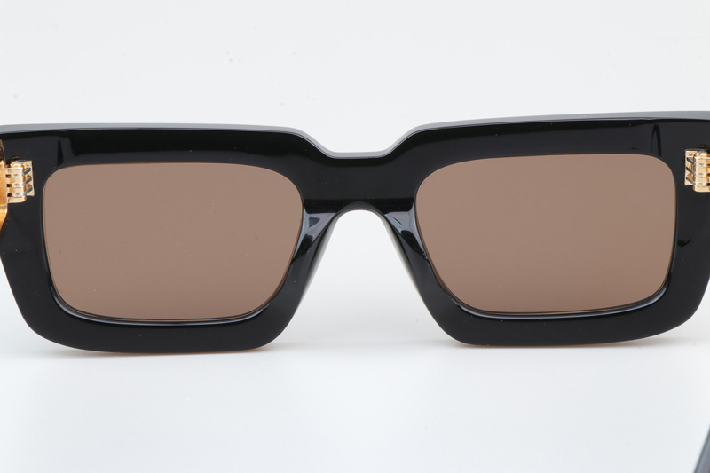 Oeri073 Sunglasses Black Brown