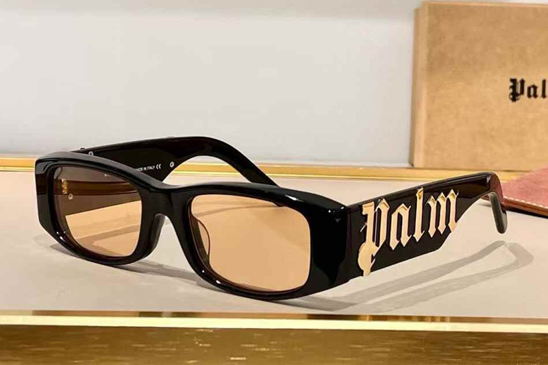 PERI001 Sunglasses Black Gold Yellow