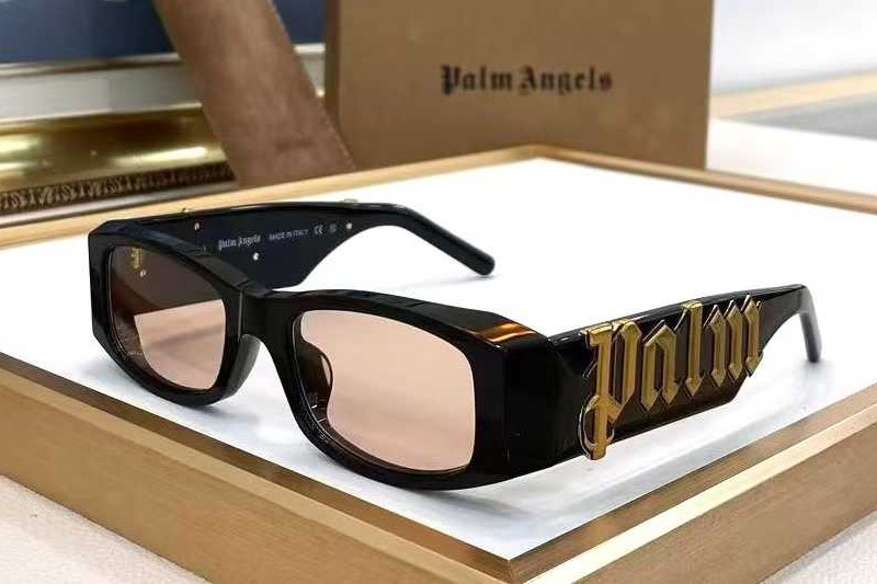 PERI007 Sunglasses Black Gold Light Brown