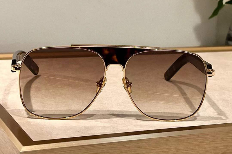 PERI014S Sunglasses Gold Gradient Brown