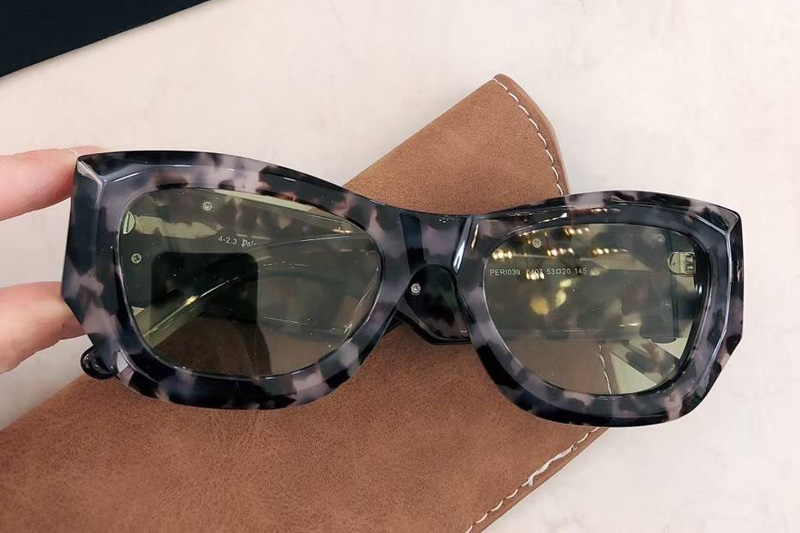 PERI039 Sunglasses Gray Tortoise Green
