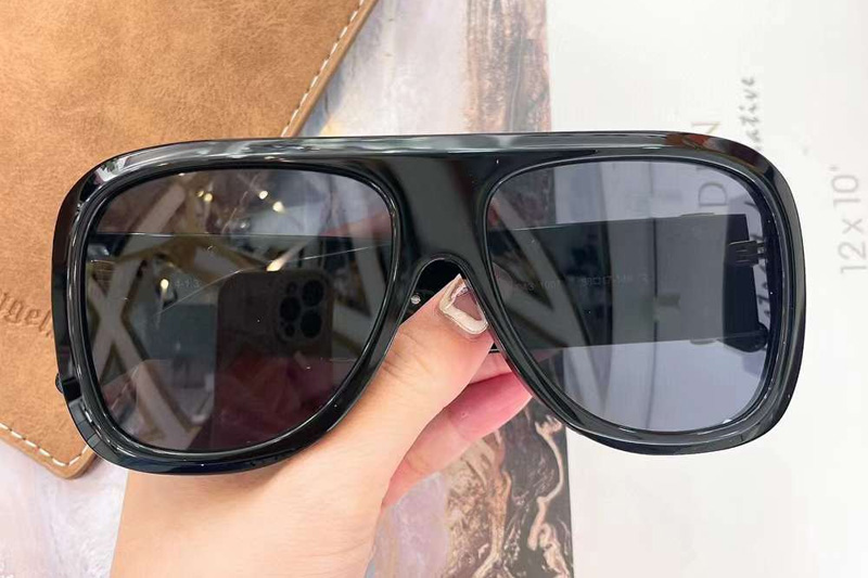 PERI043 Sunglasses Black Silver Gray