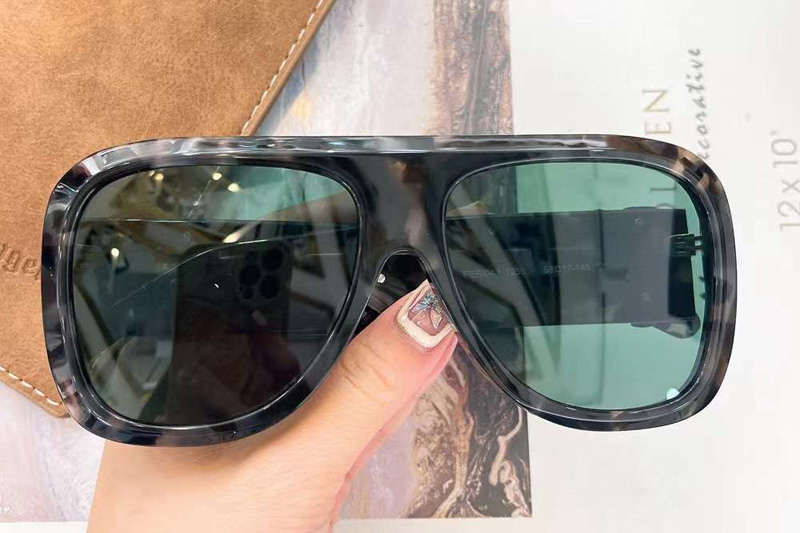 PERI043 Sunglasses Gray Tortoise Green