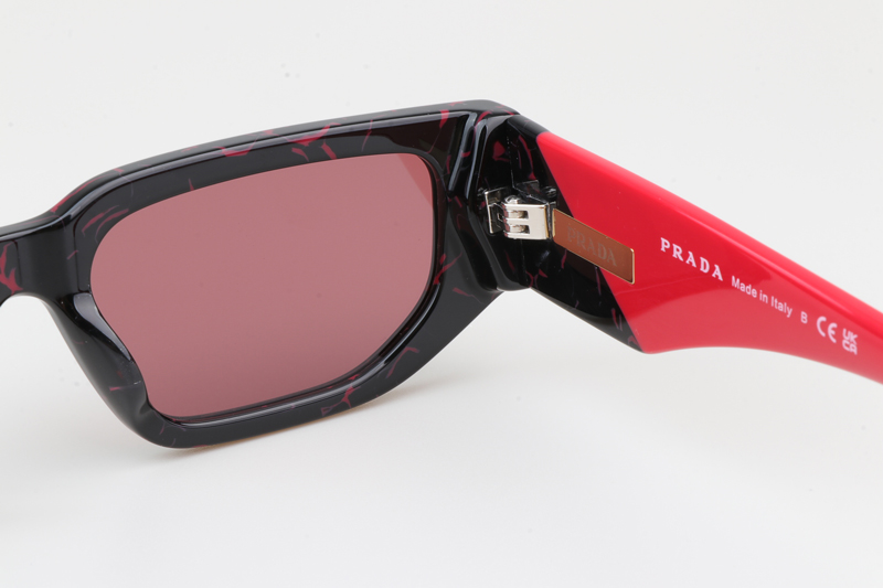 PR09Z Sunglasses Black Red Pink