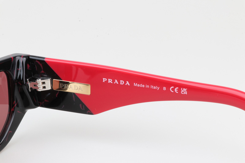 PR09Z Sunglasses Black Red Pink