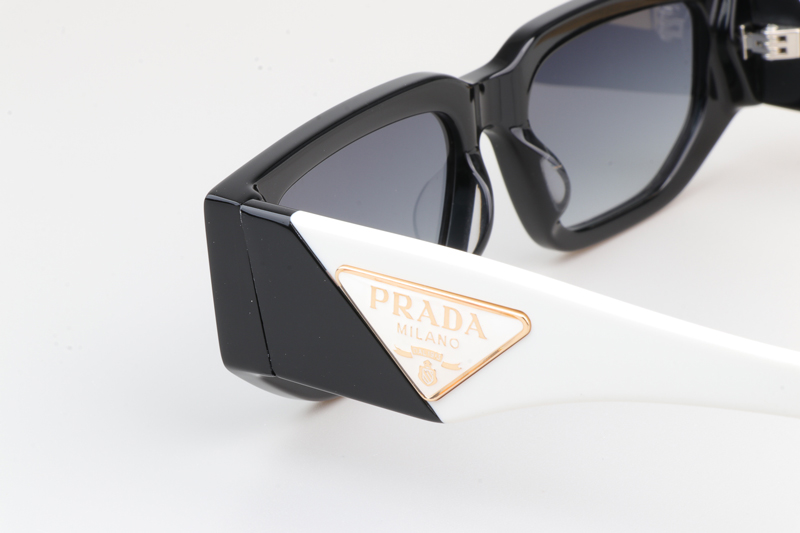 PR09Z Sunglasses Black White Gradient Gray