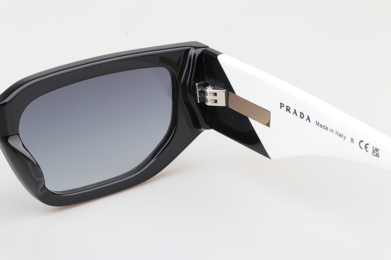 PR09Z Sunglasses Black White Gradient Gray