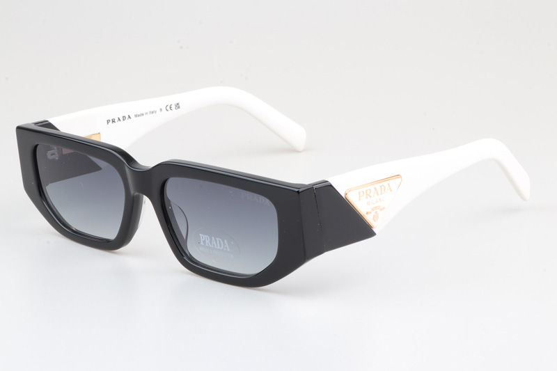 PR09Z Sunglasses Black White Gradient Gray