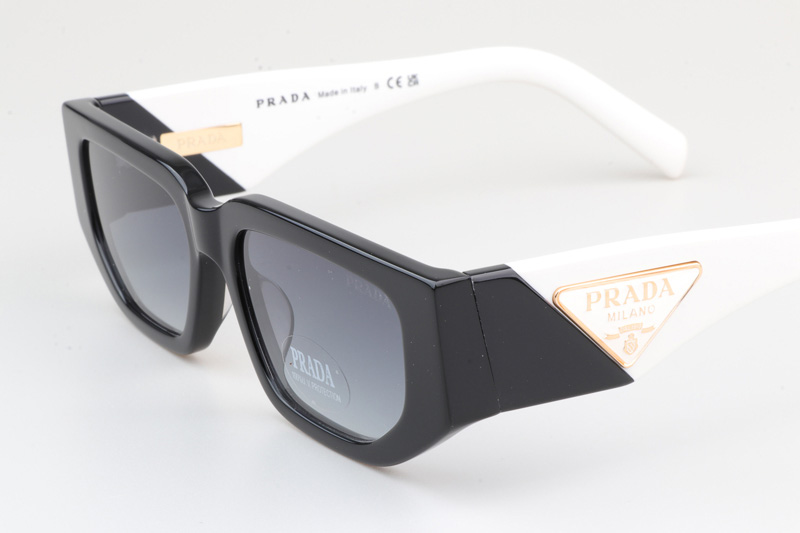 PR09Z Sunglasses Black White Gradient Gray