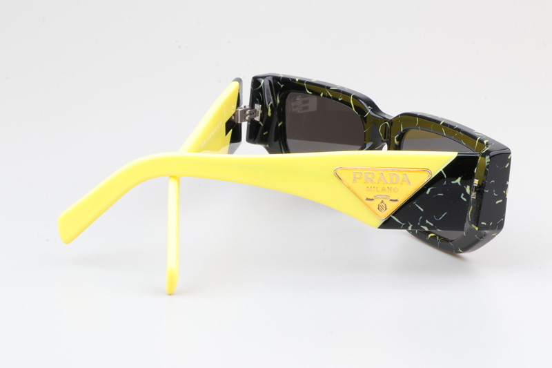 PR09Z Sunglasses Black Yellow Gray