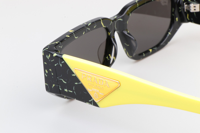 PR09Z Sunglasses Black Yellow Gray