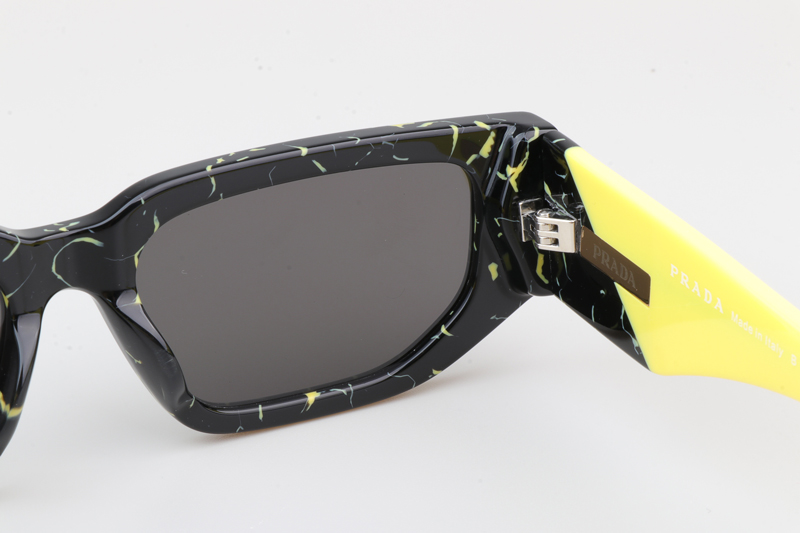 PR09Z Sunglasses Black Yellow Gray