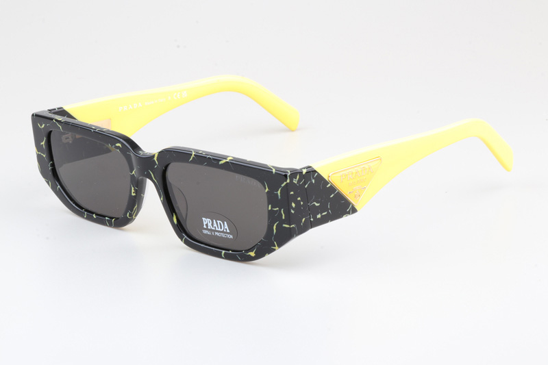 PR09Z Sunglasses Black Yellow Gray