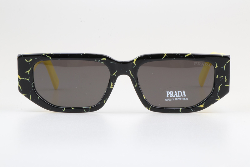 PR09Z Sunglasses Black Yellow Gray