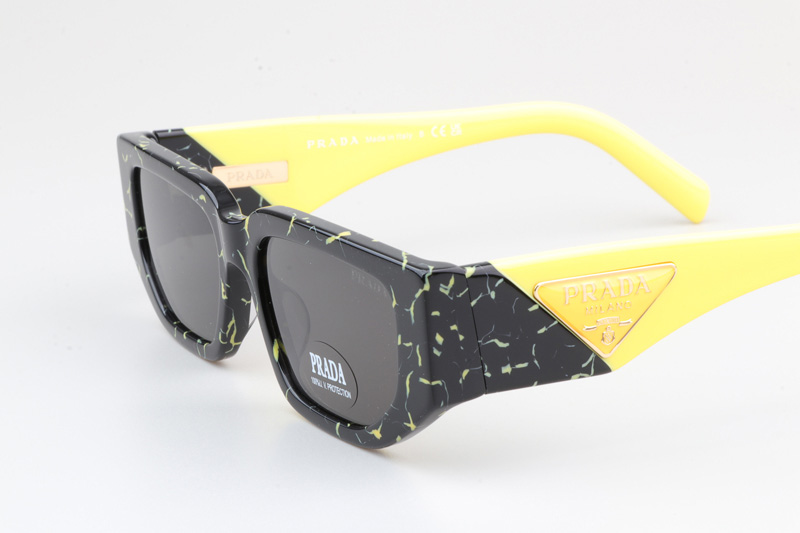 PR09Z Sunglasses Black Yellow Gray