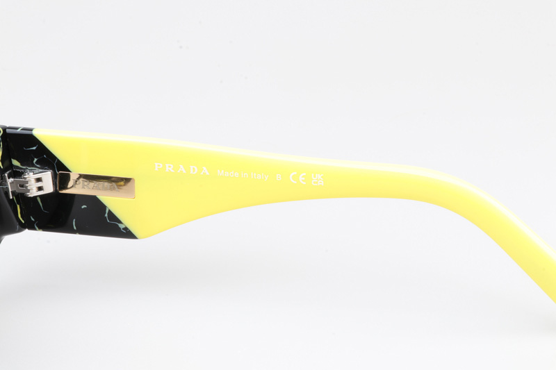 PR09Z Sunglasses Black Yellow Gray