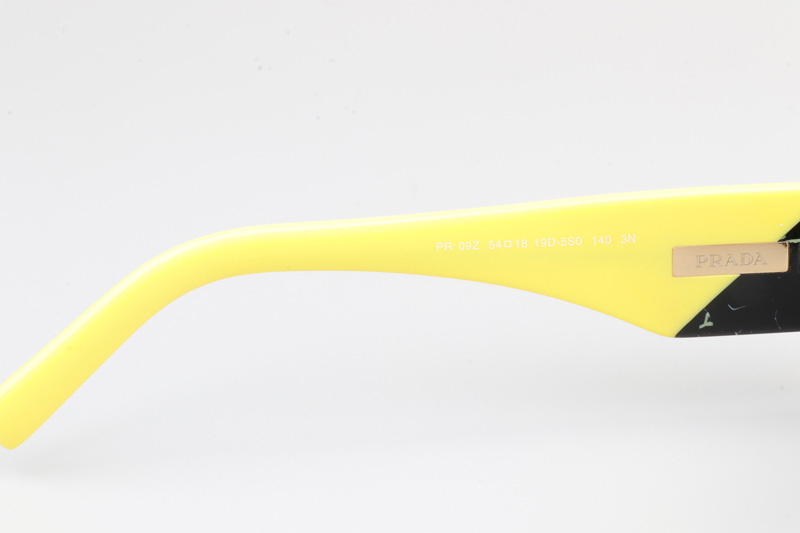 PR09Z Sunglasses Black Yellow Gray