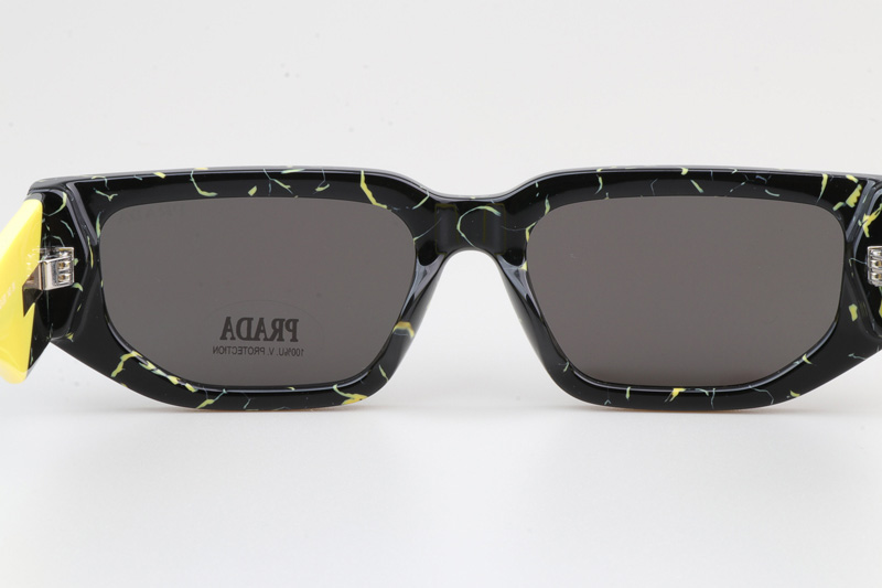 PR09Z Sunglasses Black Yellow Gray