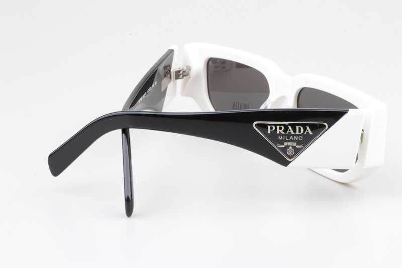 PR09Z Sunglasses White Black Gray