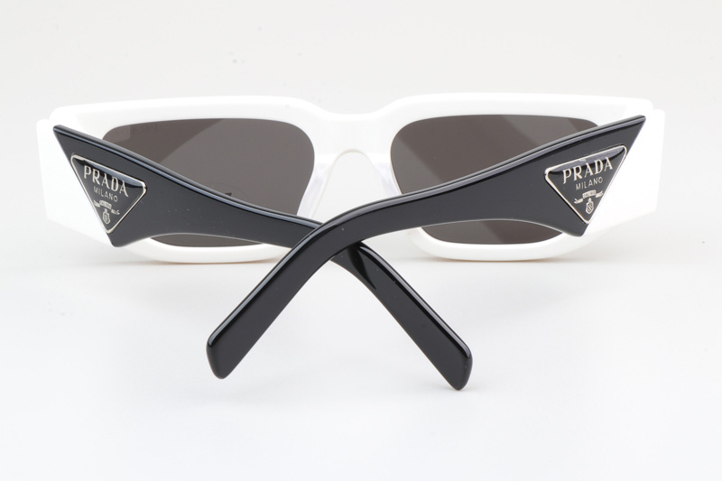 PR09Z Sunglasses White Black Gray