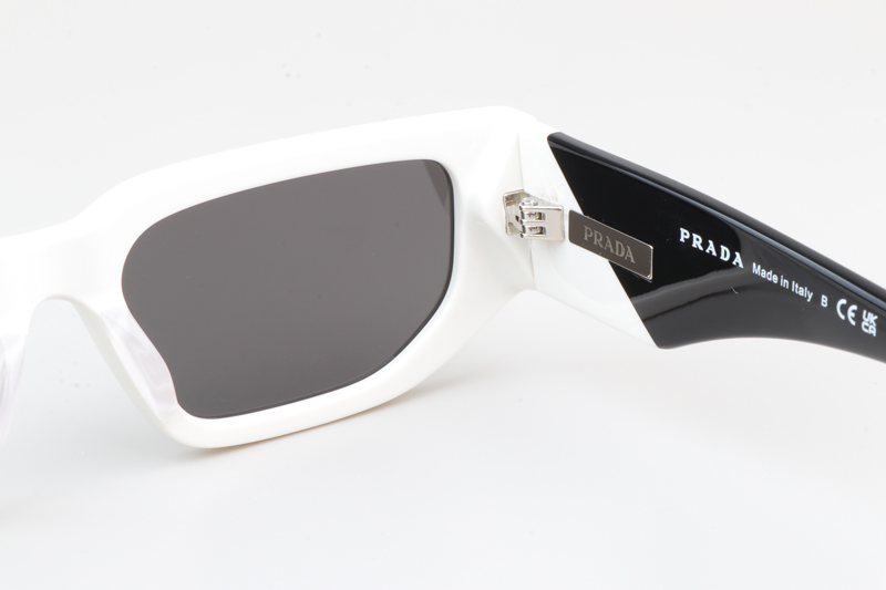 PR09Z Sunglasses White Black Gray