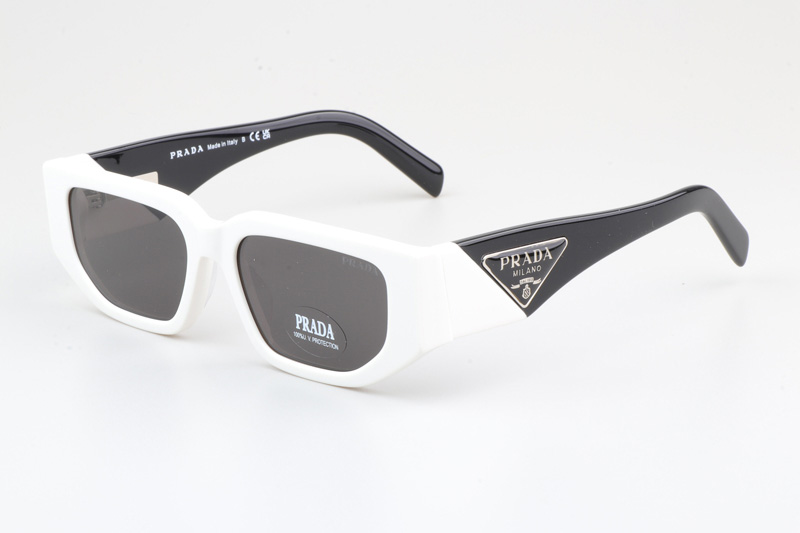 PR09Z Sunglasses White Black Gray