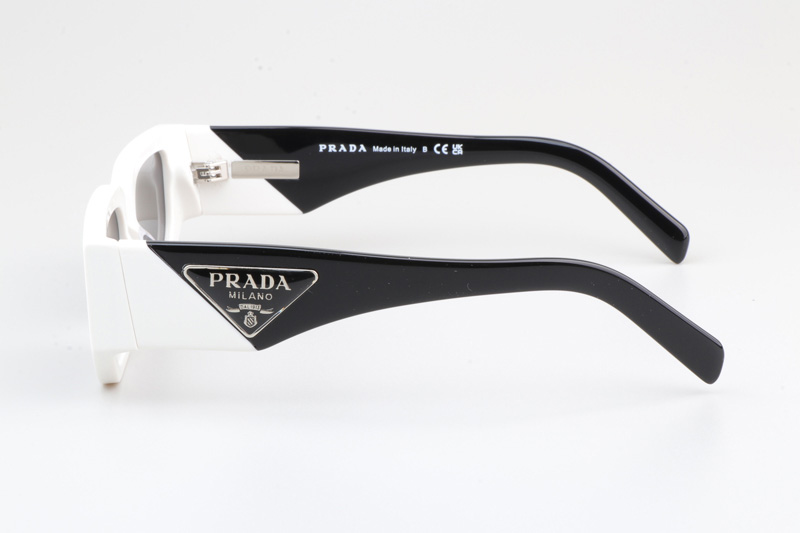 PR09Z Sunglasses White Black Gray